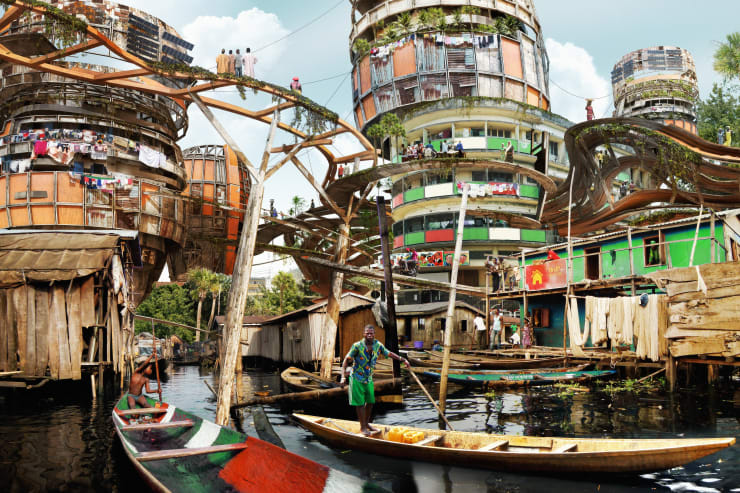 Olalekan Jeyifous, Lagos Makoko Canal, 2015