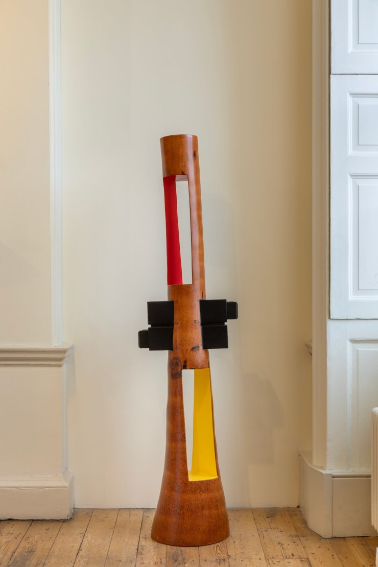 Jean-Servais Somian, Grande Demoiselle a 2 casiers, Rouge, Jaune, Noir, 2023