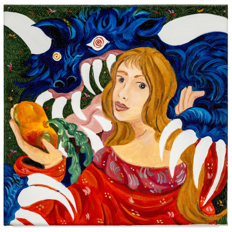 Antonio Kuschnir Embrace, 2025 Signed and dated on the back Oil on canvas 39.5 x 40 cm 15 1/2 x 15 3/4 in