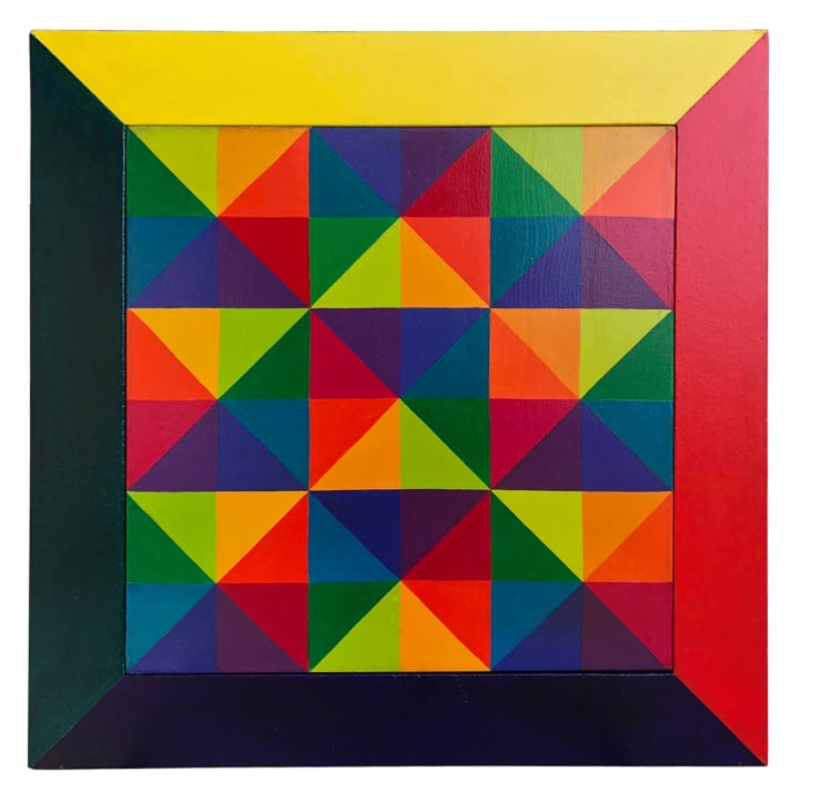 Jorrit Tornquist Opus 36, 1965 Signed on verso Olio su tela su tavola 74x74 cm