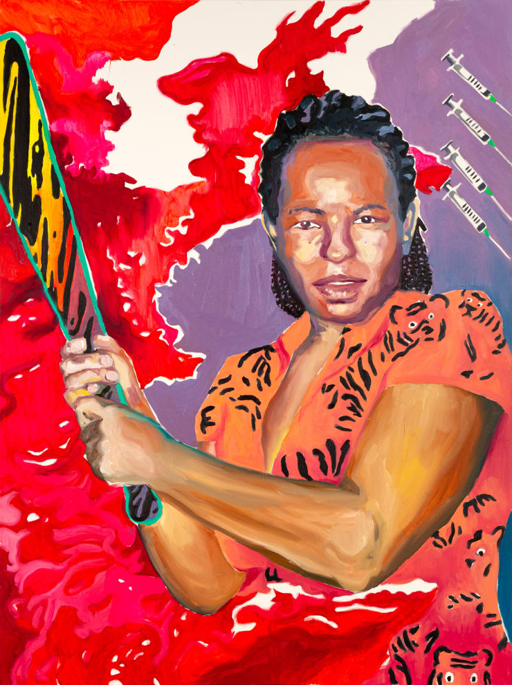 Deize Tigrona, 2020 óleo e acrílica sobre tela [oil and acrylic on canvas] 160 x 120 x 4 cm [63 x 47 1/4 x 1 5/8 in] Marcela Cantuária