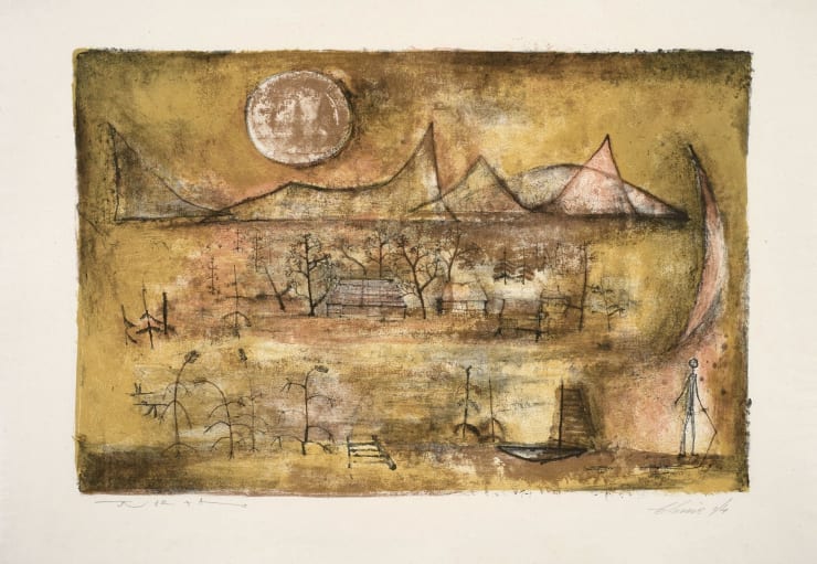 Zao Wou-Ki, Mountains and sun, 1951