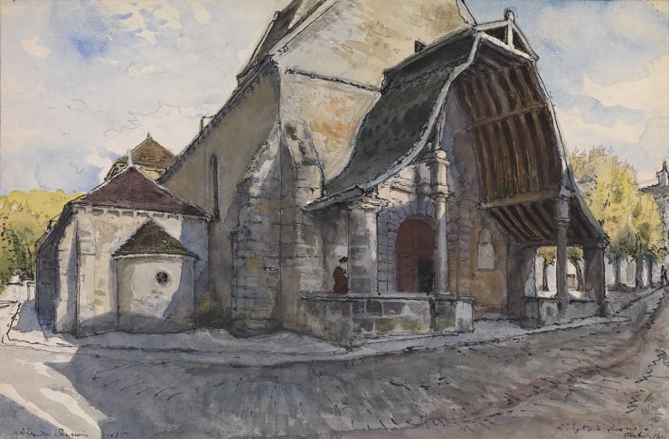 Alexandre Nikolayevich Benois, The Church d'Avon at Fontainbleau, 1935