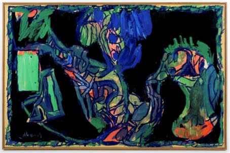 Pierre Alechinsky, Bursting a water, 1979