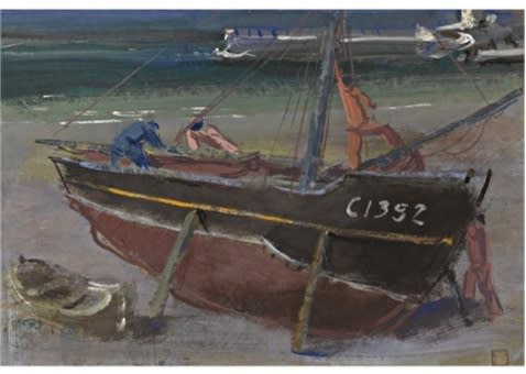 Alexander Iacovleff, Moored Boat, 1920 - 1922