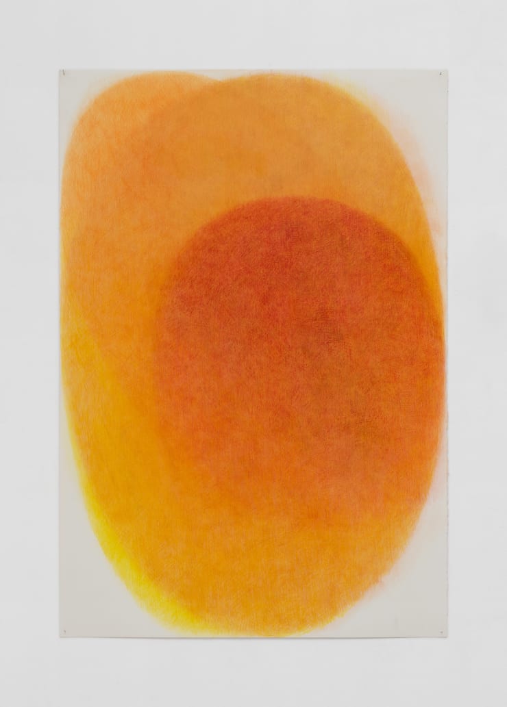 Margarita Gluzberg Sacco and Vanzetti Tripple 3, 2025 Colour pencils on paper 112 x 77 cm 44 x 30 1/2 in