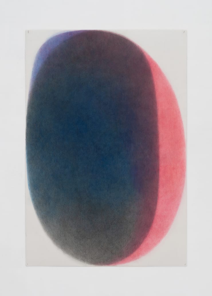 Margarita Gluzberg Sacco and Vanzetti Triple 1, 2025 Colour pencils on paper 112 x 77 cm 44 x 30 1/2 in