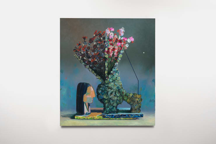 Ivan Seal wards a birds falling, 2025 Oil on canvas 170 x 150 cm 67 x 59 in