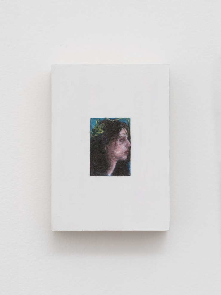 Hannah-Sophia Guerriero Direct, 2025 Oil on pine wood panel 9.5 x 6.5 cm 3 1/2 x 2 1/2 in