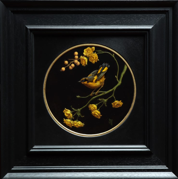 Golden Bush Robin with Golden Flora, 2024 Sarah Margaret Gibson