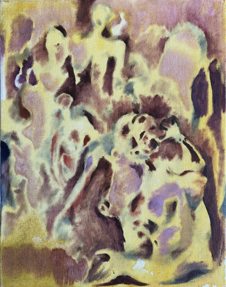 Namrata Arjun Differently gendered unconscious / the queer limit of memory 2025 Oil and acrylic on canvas 18 x 14 in 45.7 x 35.6 cm