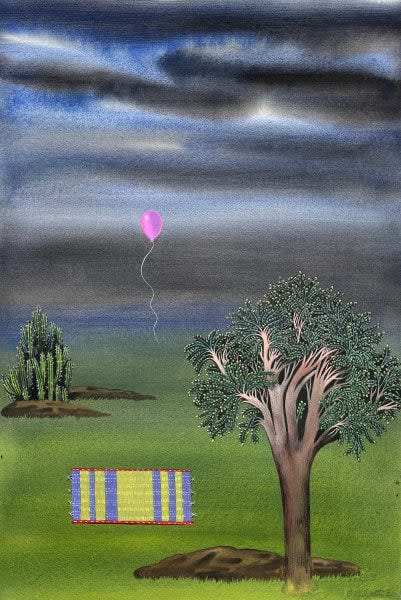 Pavan Kanitkar Let it go III Watercolor and Gouache on paper 16 x 22 in