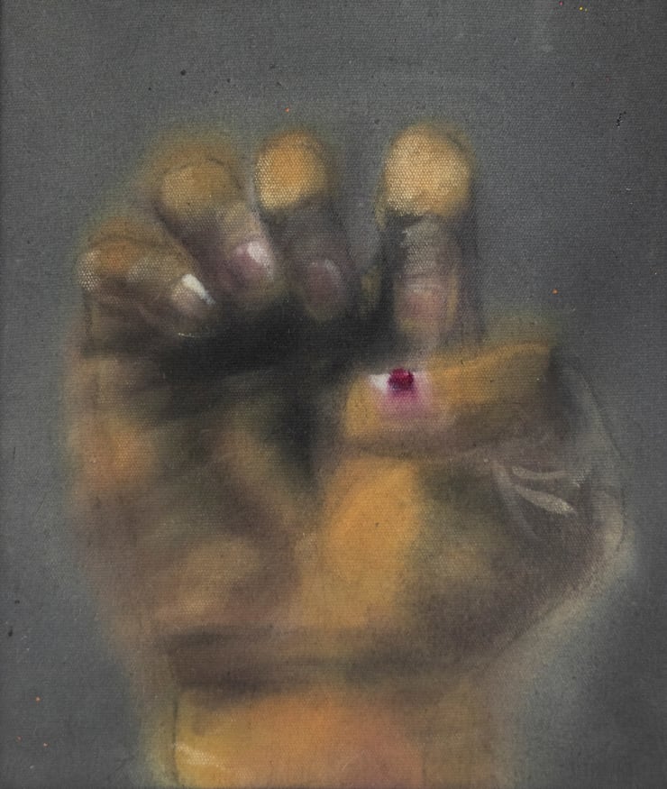 Khushbu Baria Recalling 2, 2025 Acrylic on Canvas 10.5 x 11 inches