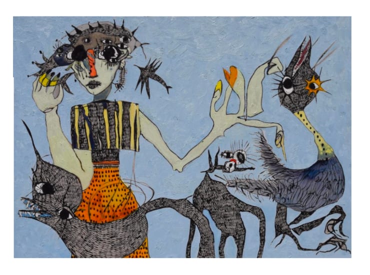 Emily Wilcock, The Wave and the Dancing Brolga, 2024