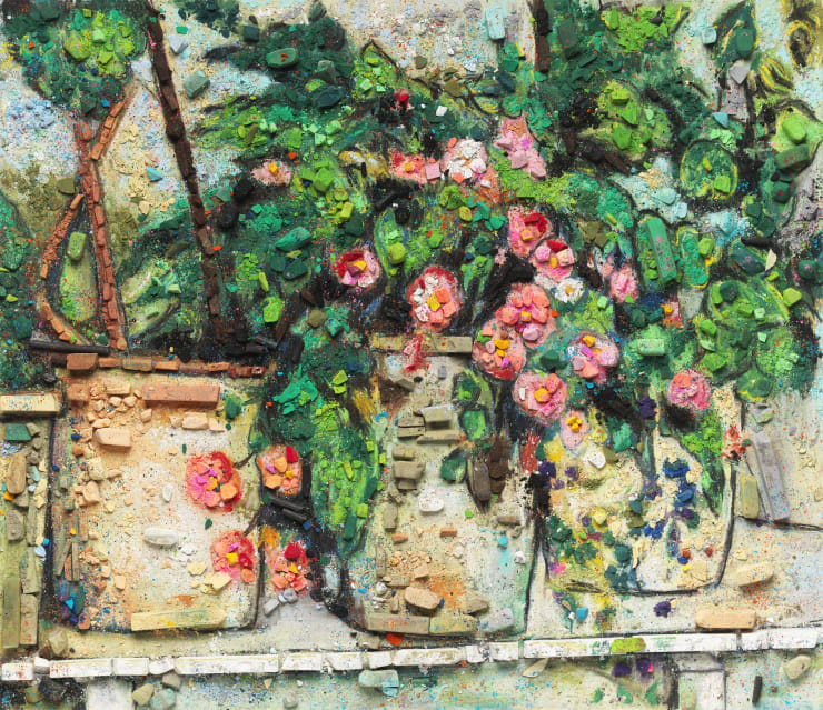 Vik Muniz, Metachrome (Still life with Begonias, after Paul Cezanne), 2016
