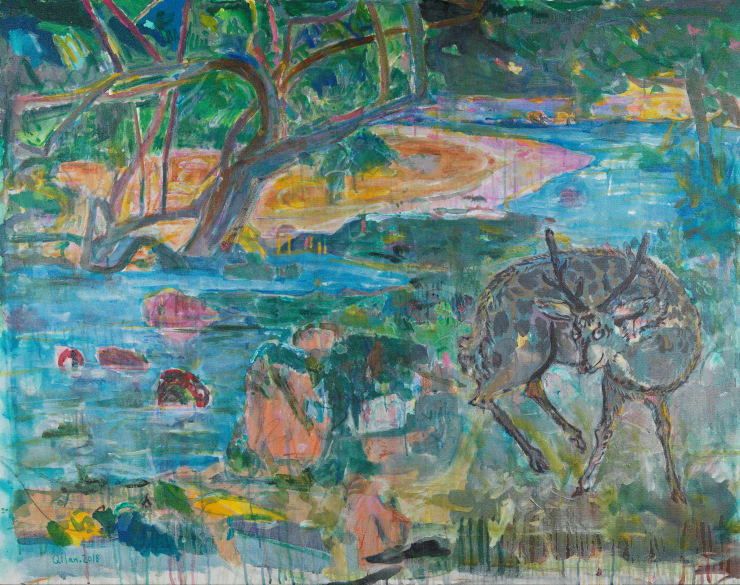 漆澜 Qi Lan, 水边林下——致高更 | Waterside Underwood-To Gauguin, 2018