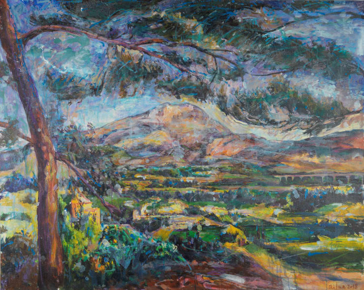 漆澜 Qi Lan, 遥远的圣维克多——致塞尚,布面丙烯 | Remote Mont Sainte-Victoire-Dedicated to Cézanne, 2018