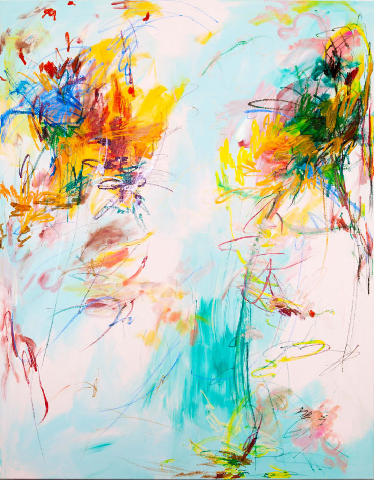 王茜瑶 Wang Xiyao, 在公园里和云朵花一起野餐 No.1 Picnic in the park with cloud-flowers No.1, 2021