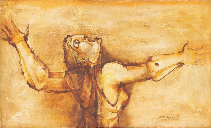 Nazir Nabaa Napalm, 1967 Oil on Canvas 115 X 70 cm