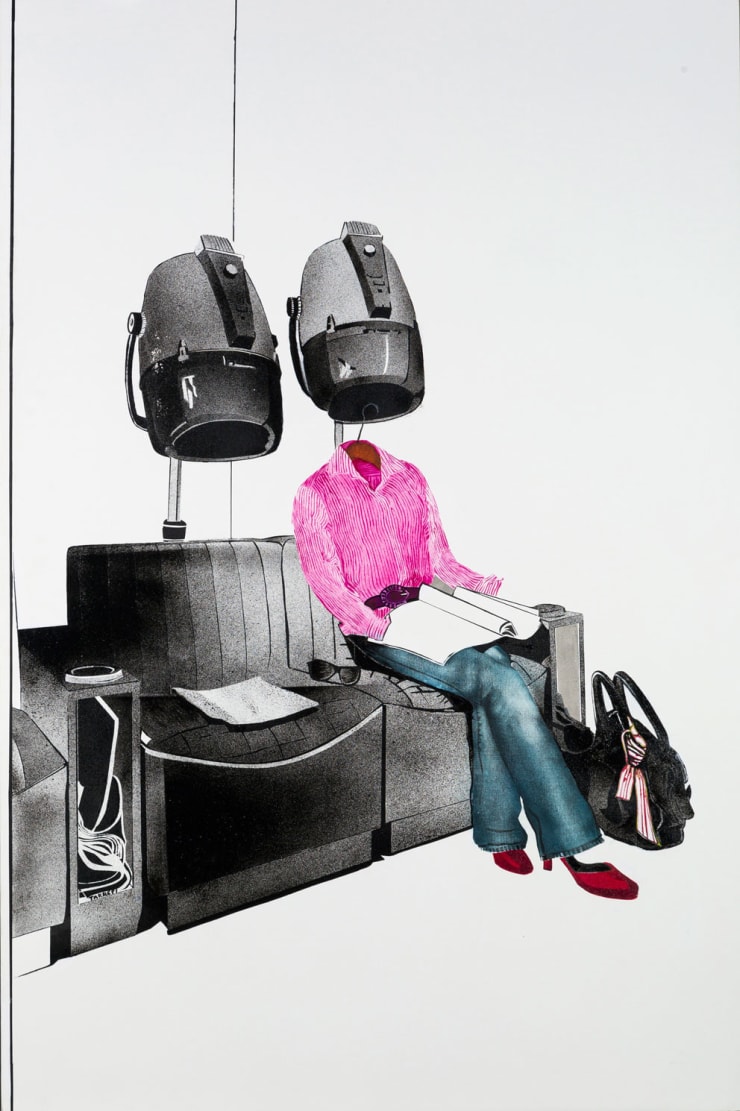 Mis en plis, 2014 Acrylic on Canvas 160 x 106 cm