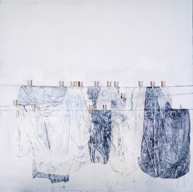 Tammam Azzam Laundry Series, 2008 Mixed Media on Canvas 180 x 180 cm