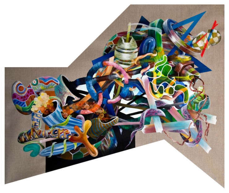 After Denudation 6, 2016 Acrylic on raw linen 112 x 140 cm