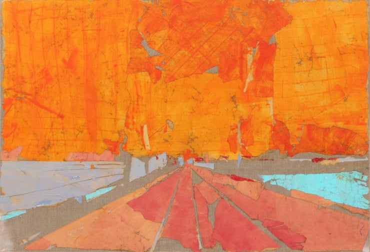 Untitled, 2023 Paper collage on canvas 90 x 130 cm