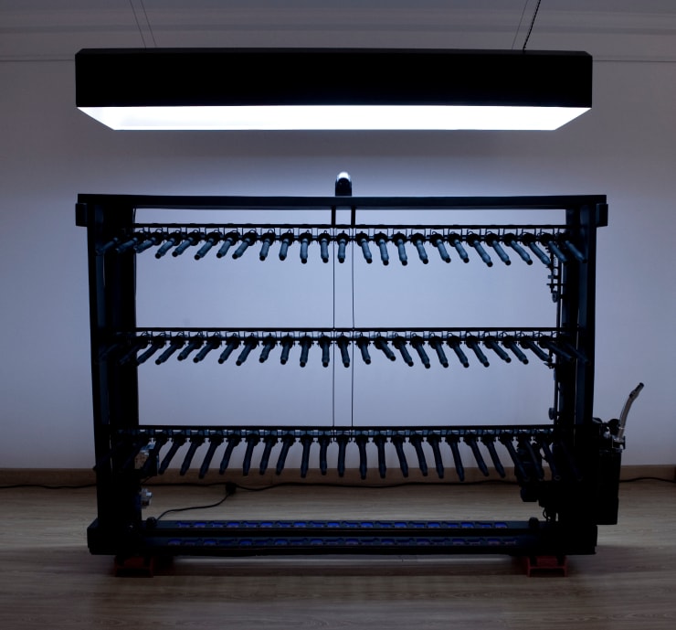 Oil Leaks, Demopublicans, No War for Oil, 2011 Mixed Media 157 x 211 x 48 cm