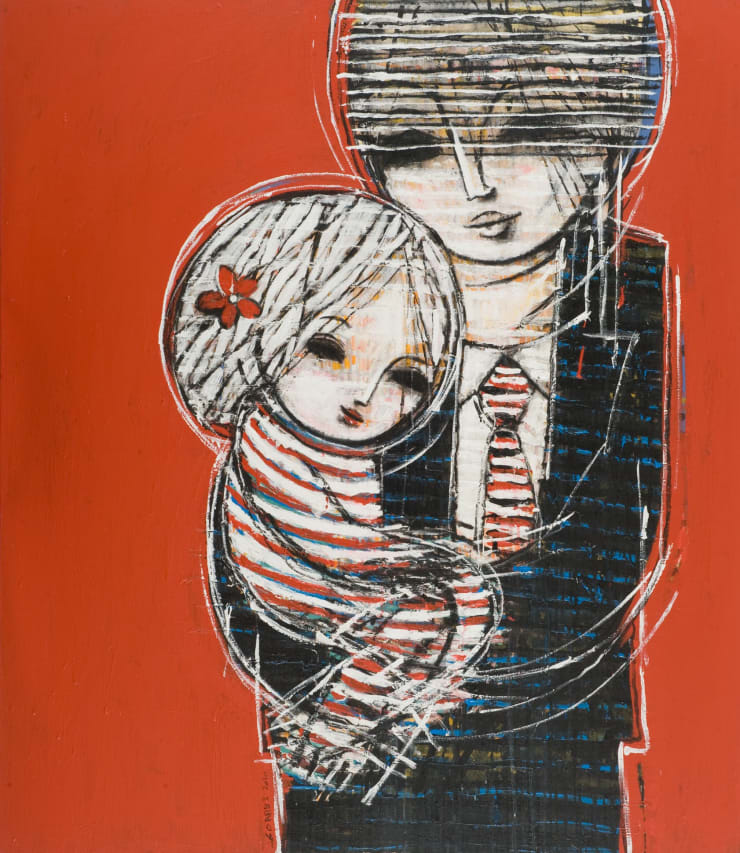 Self Portrait, 2010 Mixed Media on Canvas 150 x 130 cm