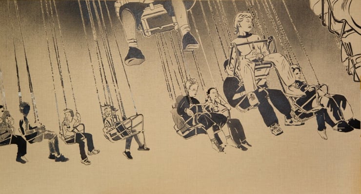 Les Enfants de la Syrie, 2013 Acrylic on Canvas 106 x 196 cm