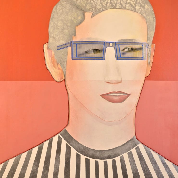 Les Lunettes Bleues, 2010 Acrylic on Canvas 150 x 150 cm