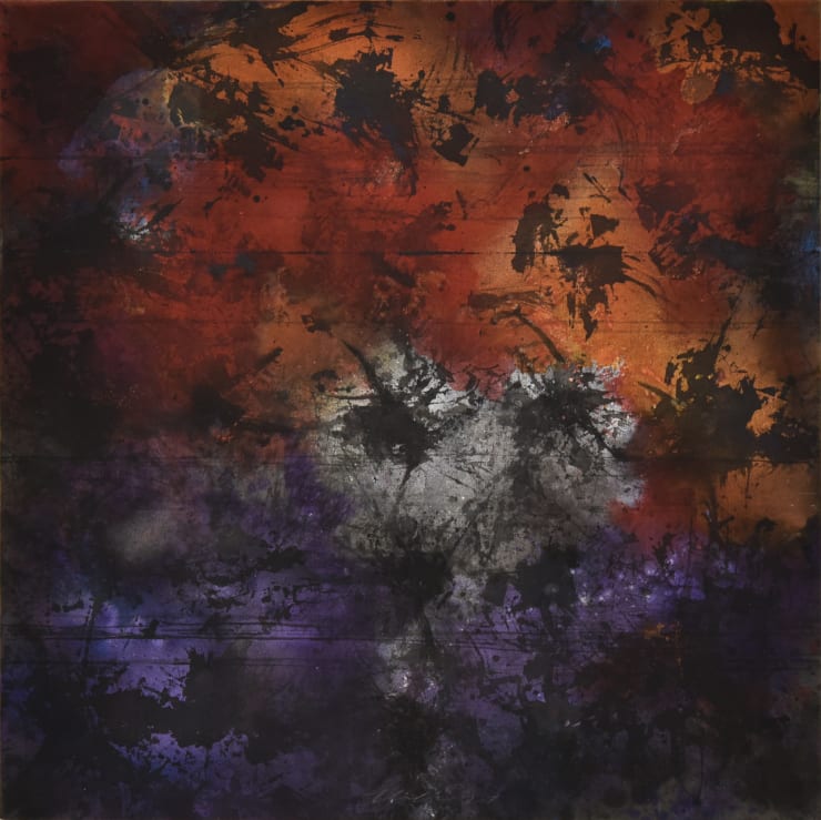 Behind the Line, 2021 Acrylic on canvas 120 x 120 cm