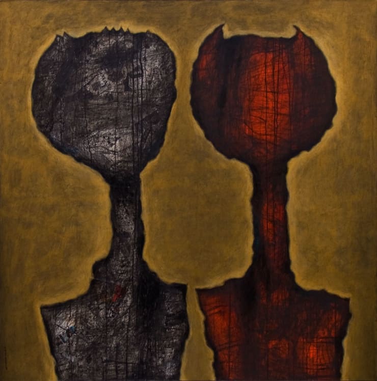 Nihad al-Turk Dialogue, 2011 Mixed Media on Canvas 180 x 180 cm