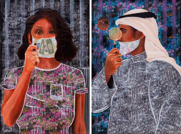 The No. 2 Ladies Detective Agency (The No. 1 Ladies Detective Agency by Alexander McCall Smith), 2014 Mixed media on canvas 130 x 174 cm