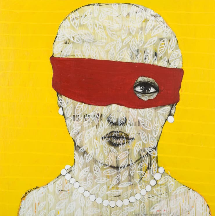 Mohannad Orabi Untitled, 2011 Mixed Media on Canvas 150 x 150 cm