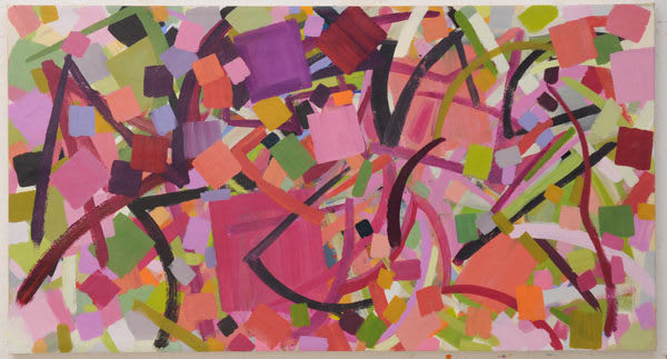 One for Tomlin and Pollock, 1986 Acrylic on Canvas 91 x 170 cm