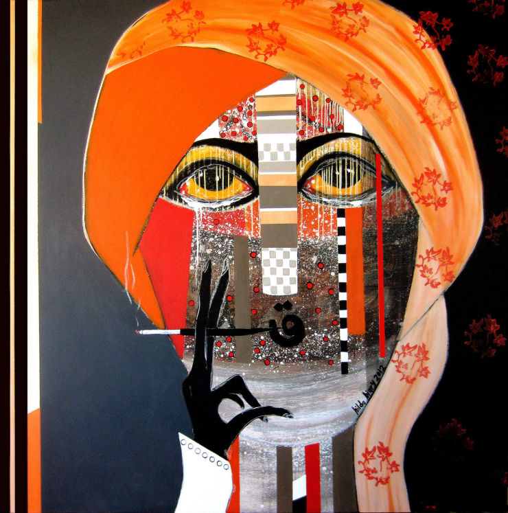 Hilda Hiary The Mother, 2012 Acrylic on Canvas 180 x 180 cm