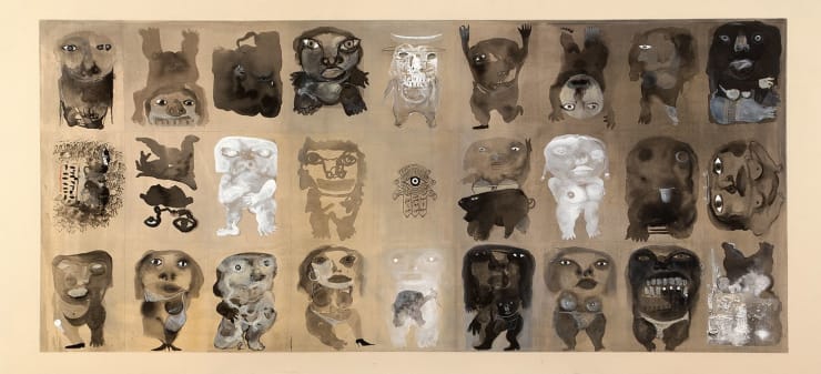 Kais Salman Mirrors, 2012 Mixed Media on Canvas 140 x 300 cm