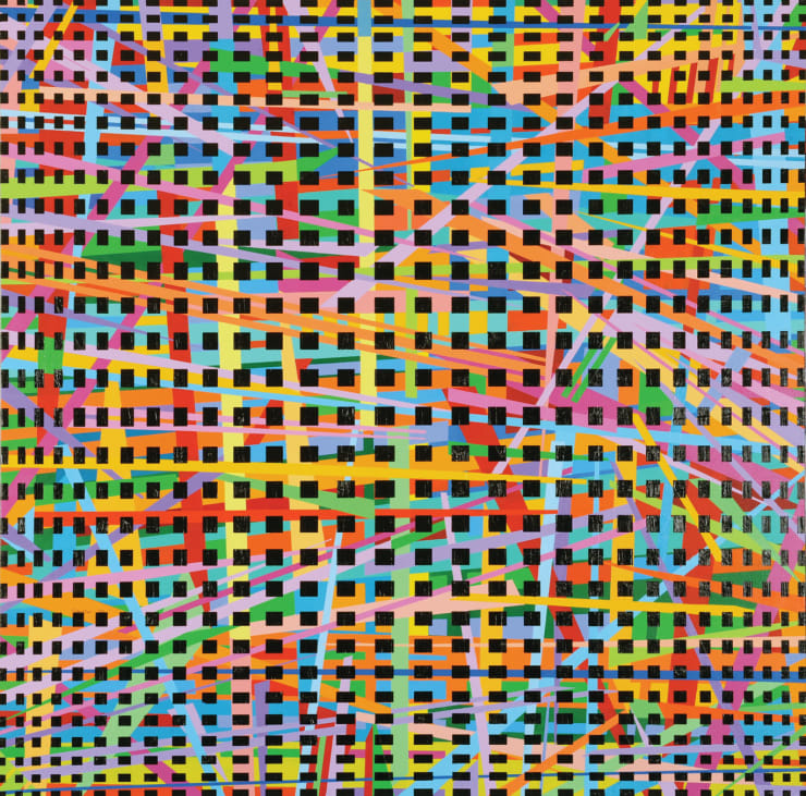 Trial No.29; A Vision in the Colors of Gauguin, 2010 Mixed Media on Canvas 185 x 185 cm