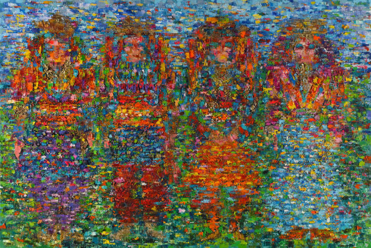 Aroos'e Honar, 2017 Mixed media on canvas 200 x 300 cm