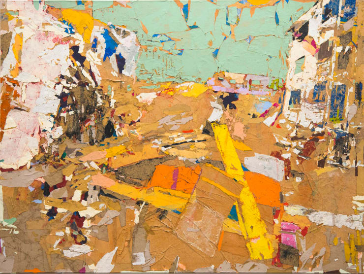 Tammam Azzam Place from Paper series, 2017 Paper collage on canvas 120 x 160 cm