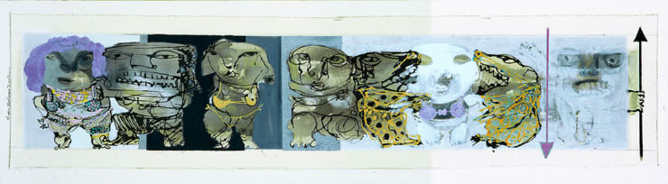 Kais Salman Untitled, 2012 Mixed Media on Canvas 46 x 166 cm