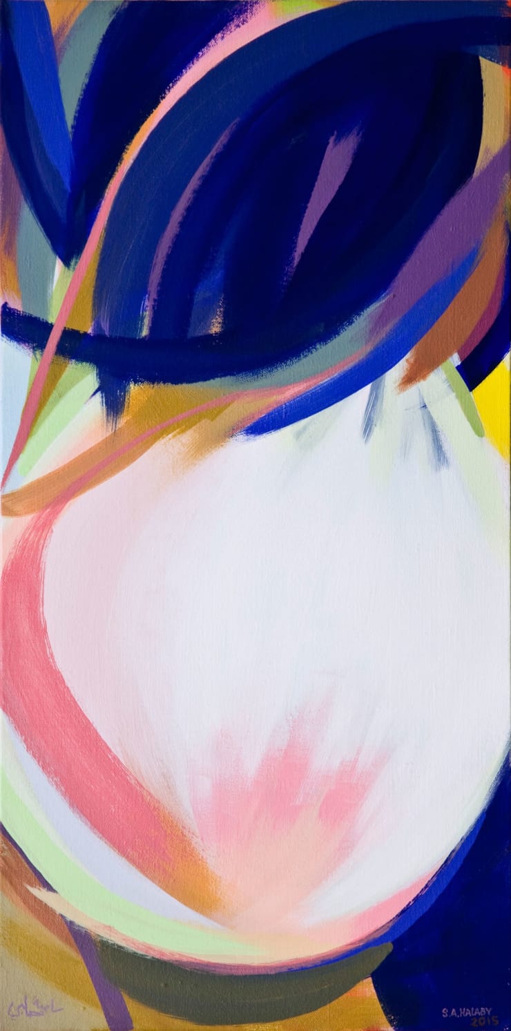 Egyptian Tulip, 2015 Acrylic on linen canvas 71 x 36 cm