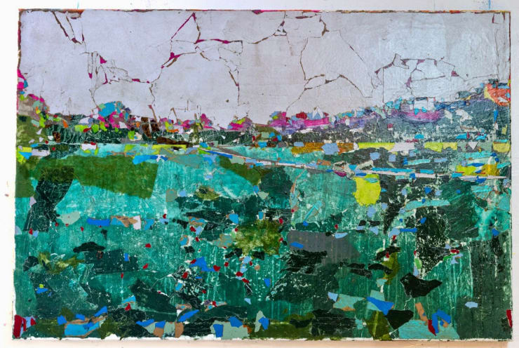 Tammam Azzam Prairie, 2023 Paper collage on canvas 80 x 120 cm