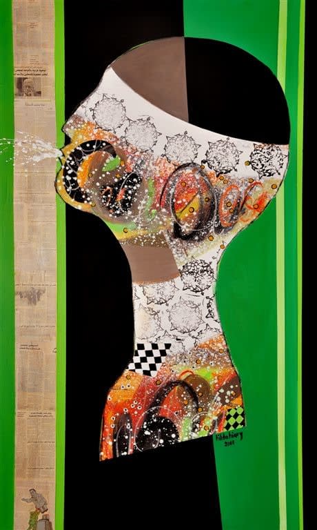 Spit, 2011 Mixed Media on Canvas 200 x 120 cm