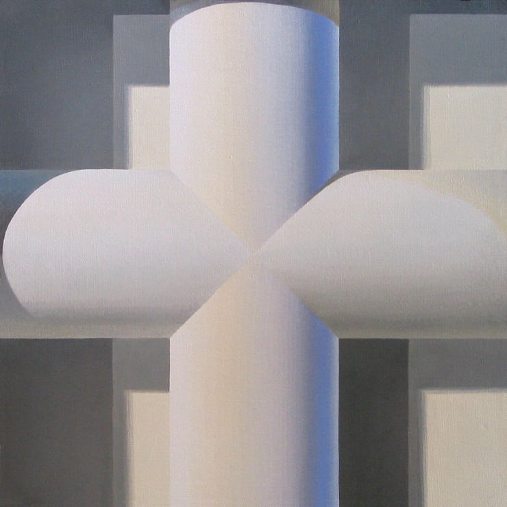 White Cross, 1968 Oil on Lead Primed Linen Canvas 45.5 x 45.5 cm