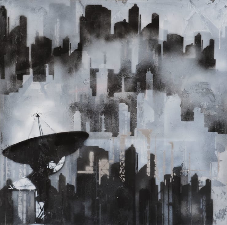 Metallica Series, 2010 Mixed Media on Canvas 100 x 100 cm