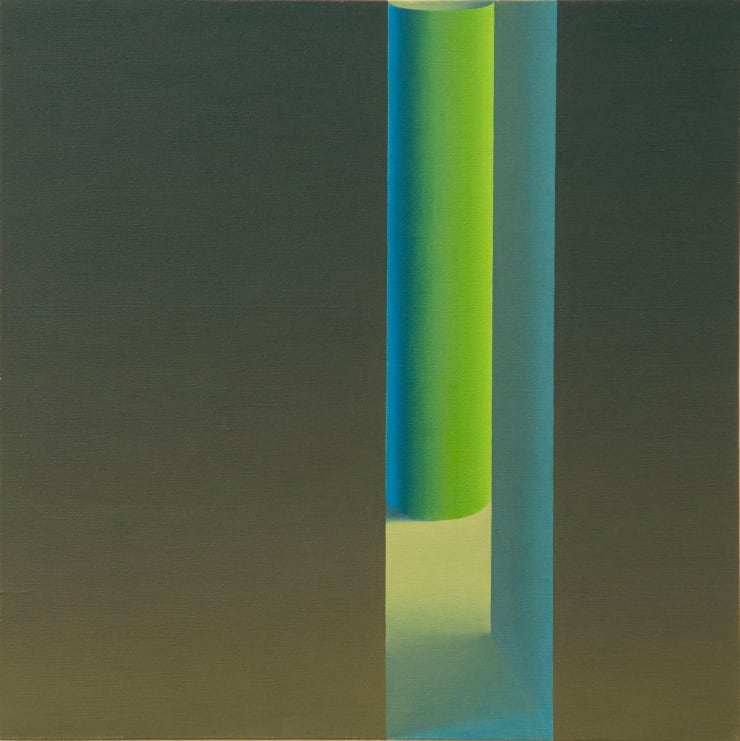 Green Cylinder, 1970 Oil on Canvas 53.5 x 53.5 cm