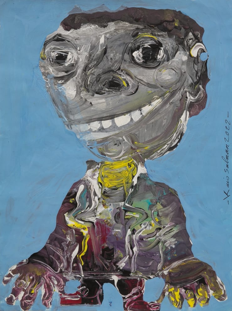 Kais Salman Untitled, 2022 Acrylic on paper 40 x 30 cm