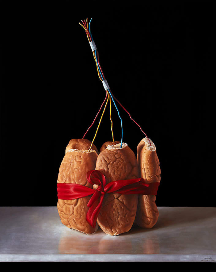 Othman Moussa The Terror Group, 2013 Oil And Acrylic On Canvas 150 x 120 cm